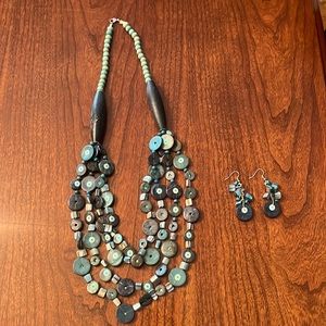 Necklace 28” with matching earrings